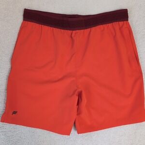 Fabletics Shorts Mens Medium Red The Fundamental Elastic Waist Stretch VT Colors